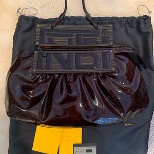 Authentic Fendi Borsa Pochette To You Vernis- Like New